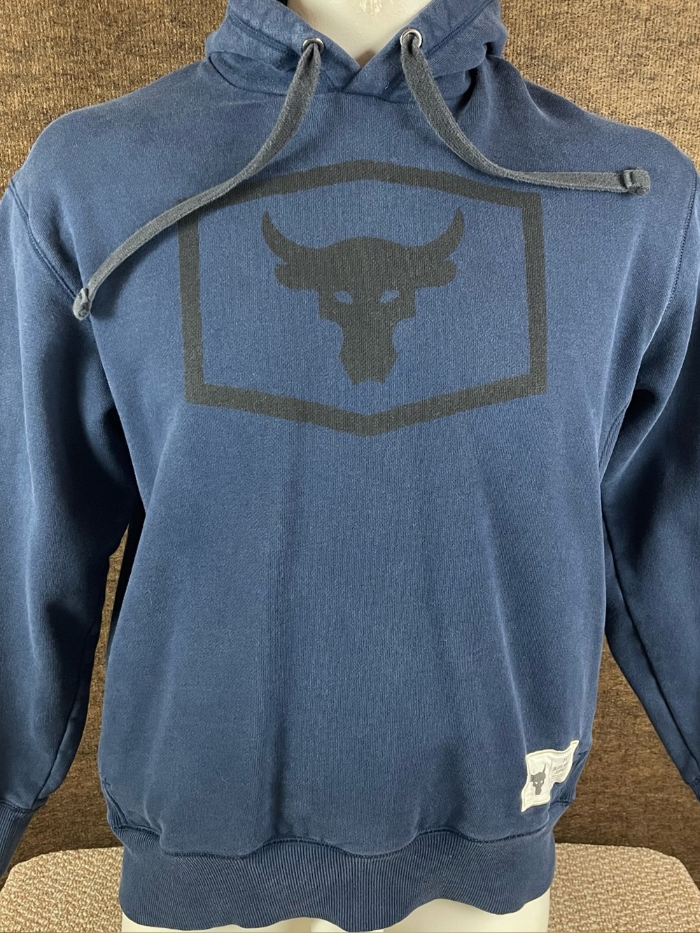 Under Armour Project Rock Sweatshirt Hoodie Mens Large Brahma Bull Heavy Gym R1